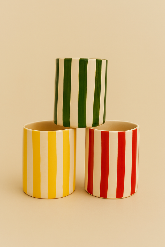 Tasse à rayures marocaines