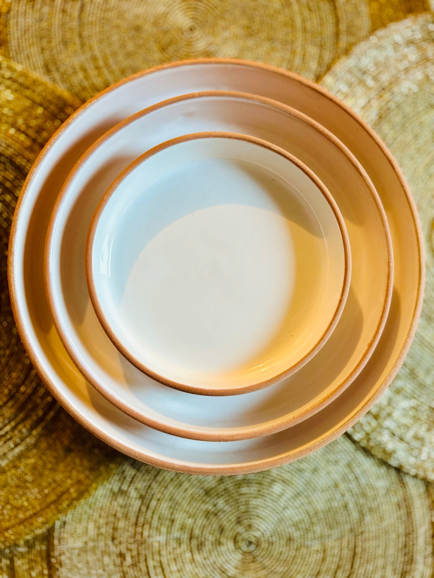 Assiettes terre & lumière - BLANCHE