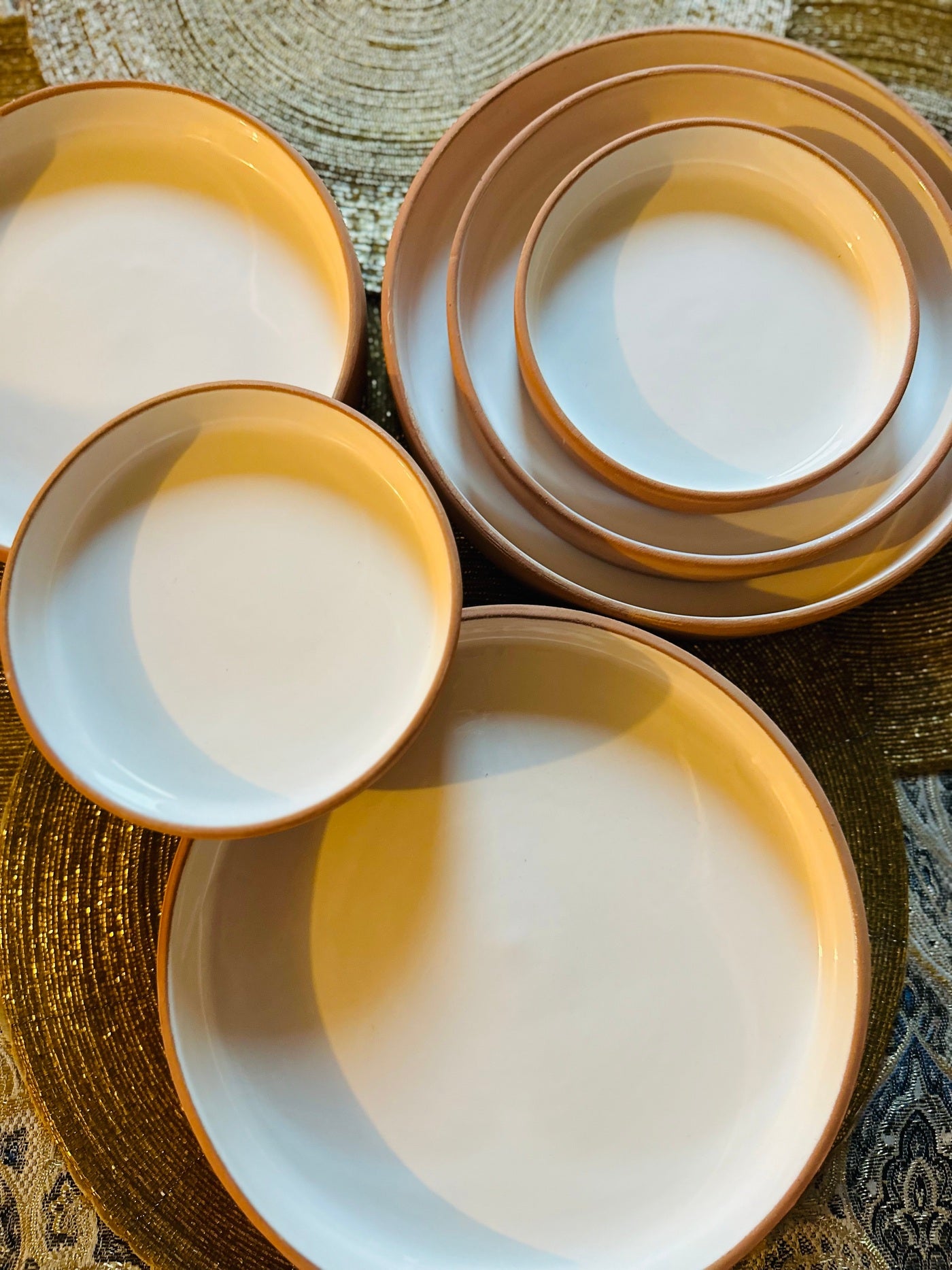 Assiettes terre & lumière - BLANCHE