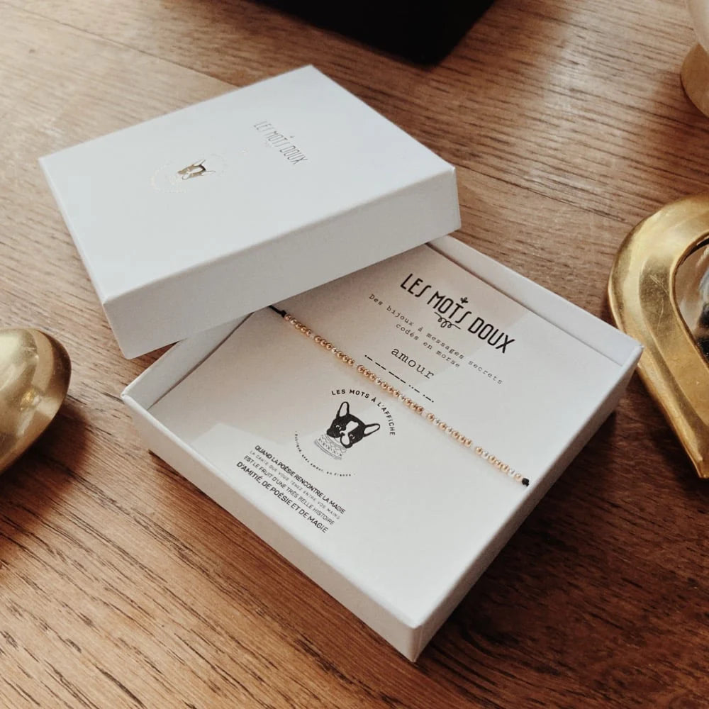 Bracelet Code Morse : Amour - Les mots à l'affiche