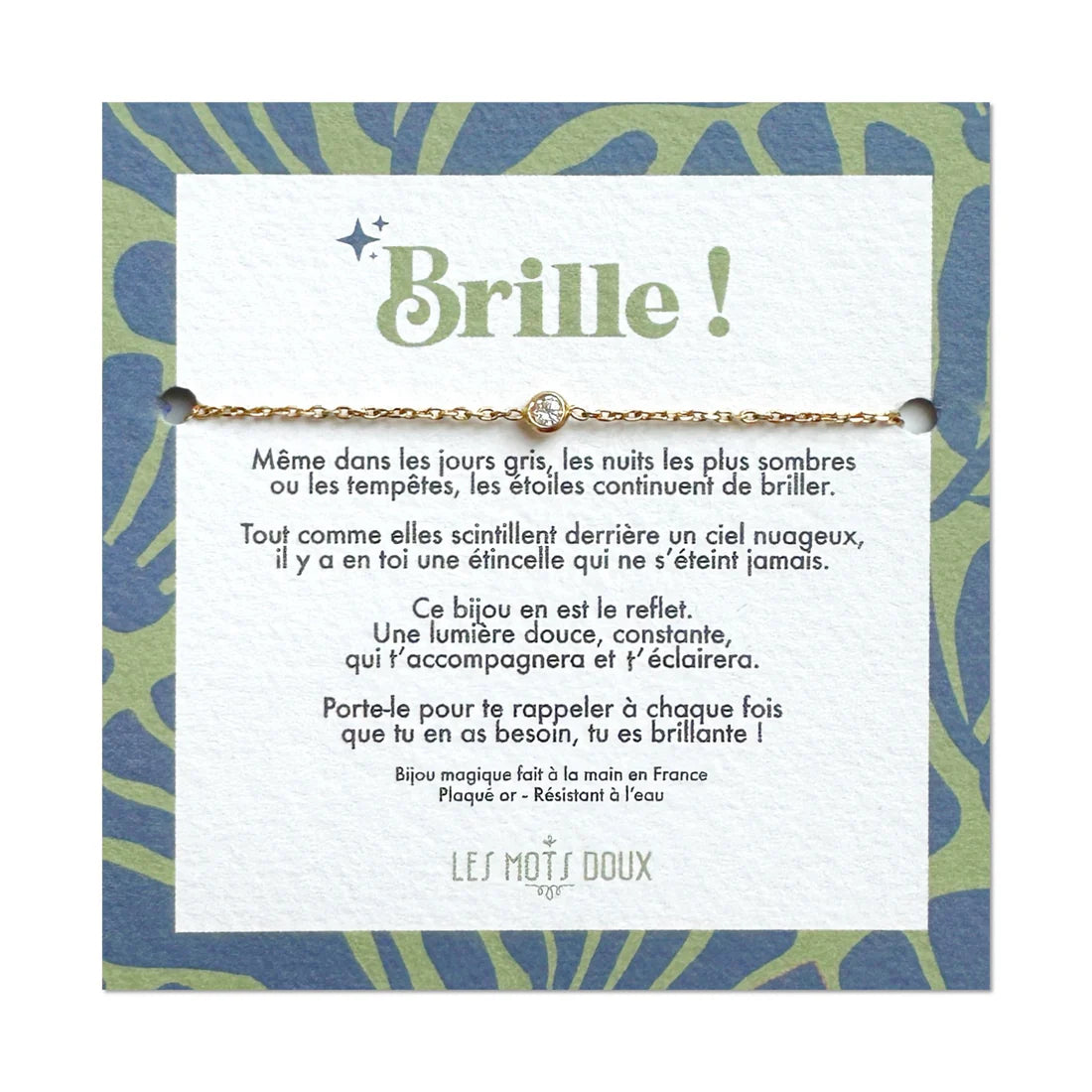 Bracelet - Brille - chaîne plaquée or