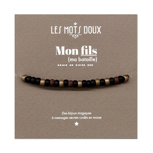 Bracelet Homme Code Morse : Mon fils