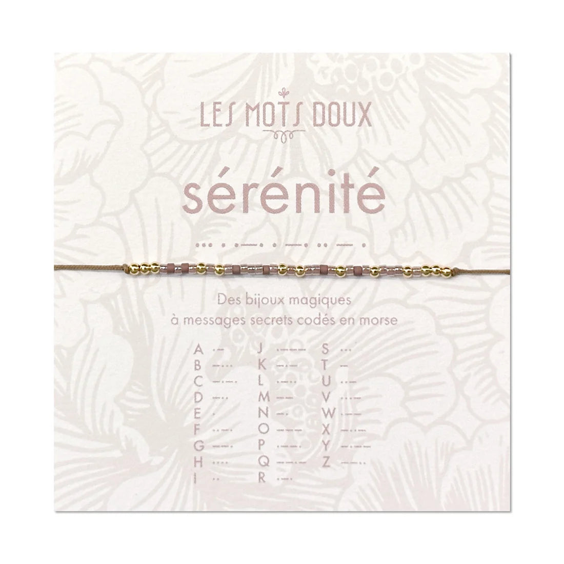 Bracelet Code Morse : Sérénité OR