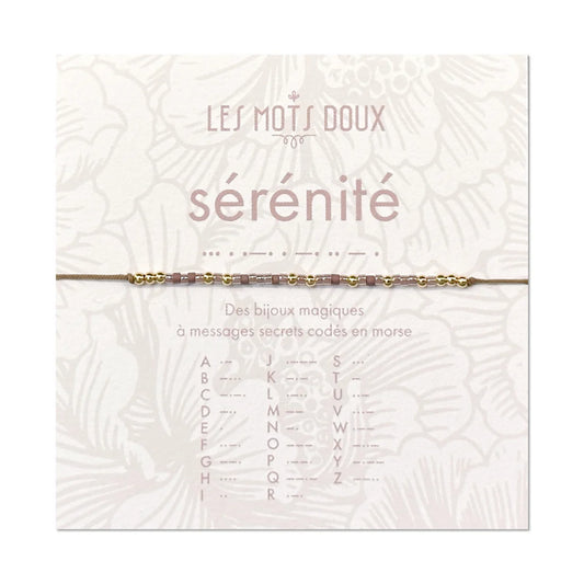 Bracelet Code Morse : Sérénité OR