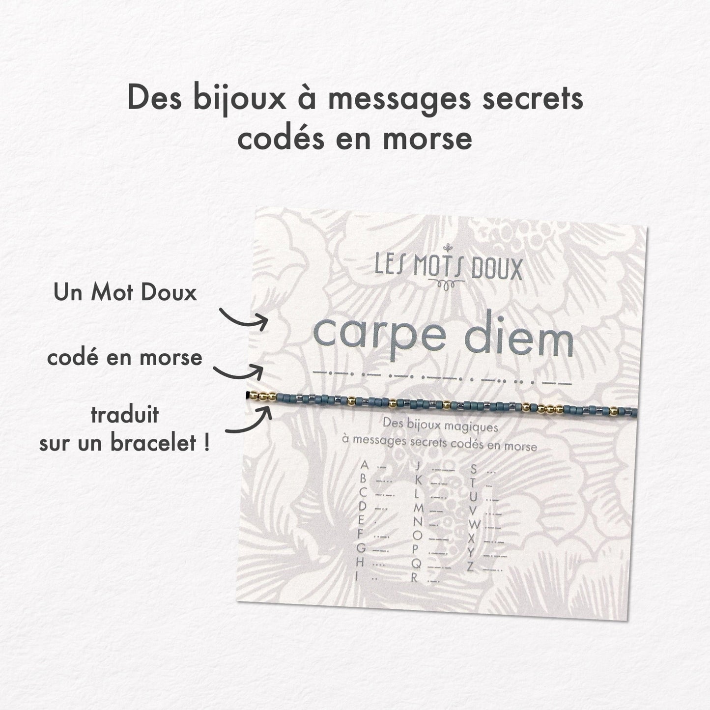 Bracelet Code Morse Carpe Diem
