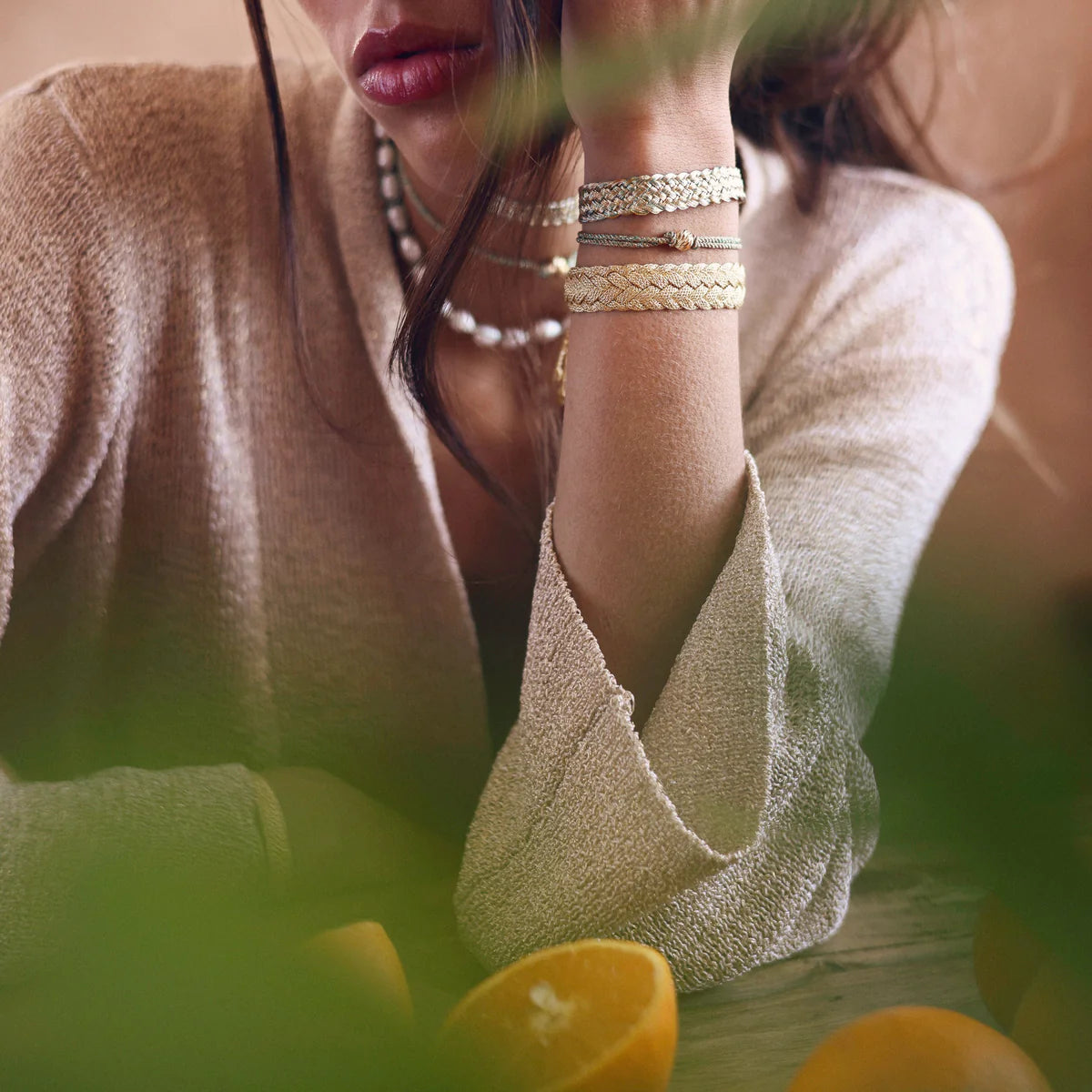 Bracelet Box N°1 Rose Gold Amber Cyan (BRG)