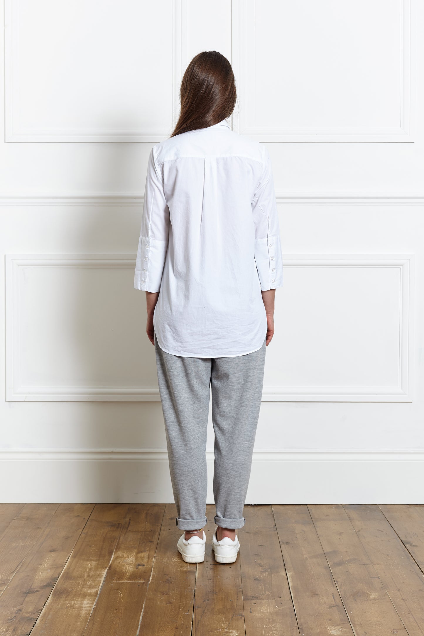 Chemise à Empiècements – Blanche