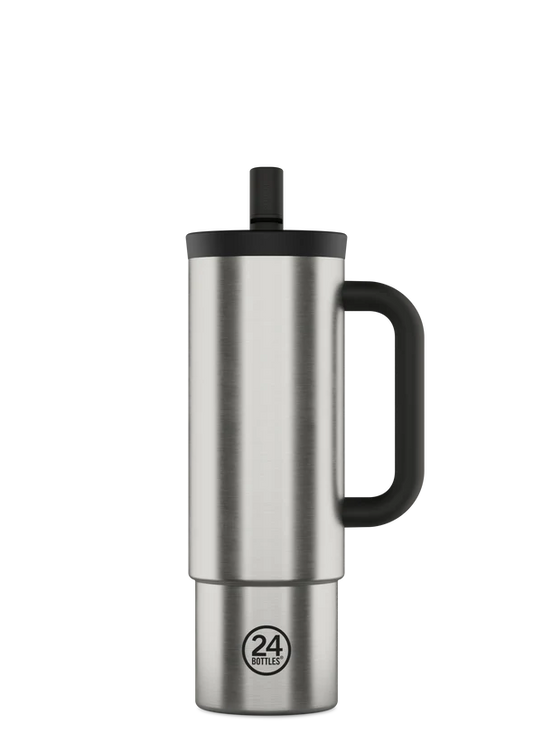Straw Cup 800 ml Brushed steel