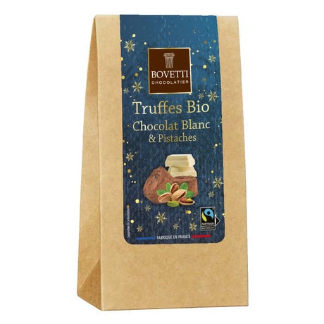 Truffes Chocolat blanc et éclats de pistaches 120g