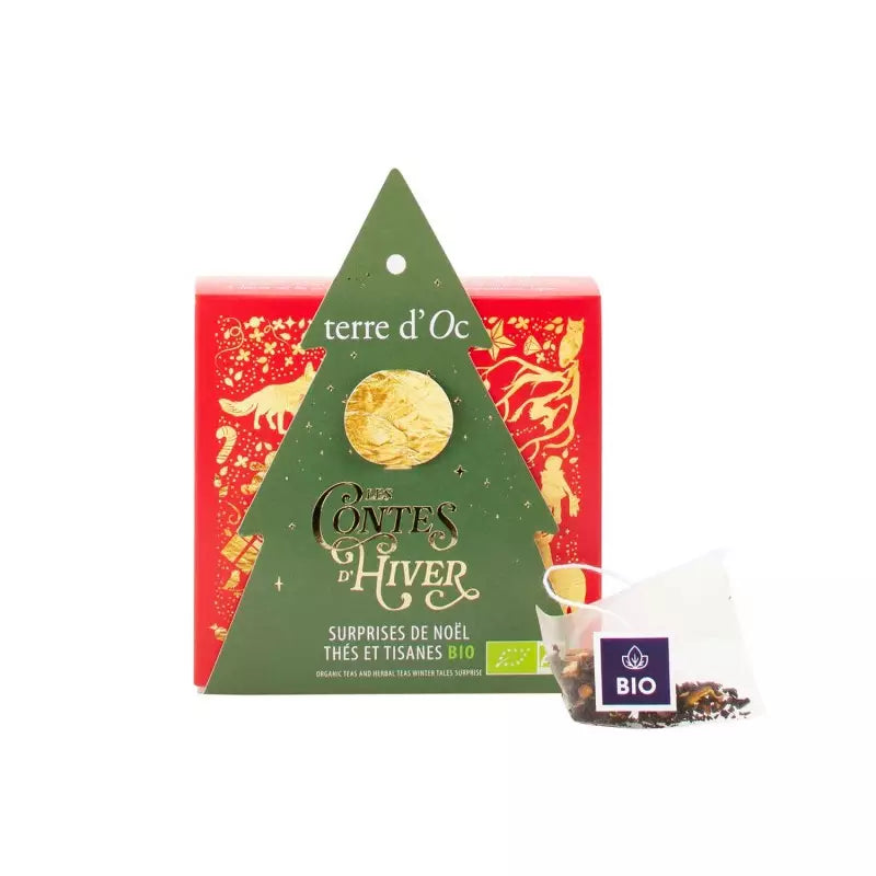 Cadeau de table Sapin de Noël - 6 sachets de thés bio