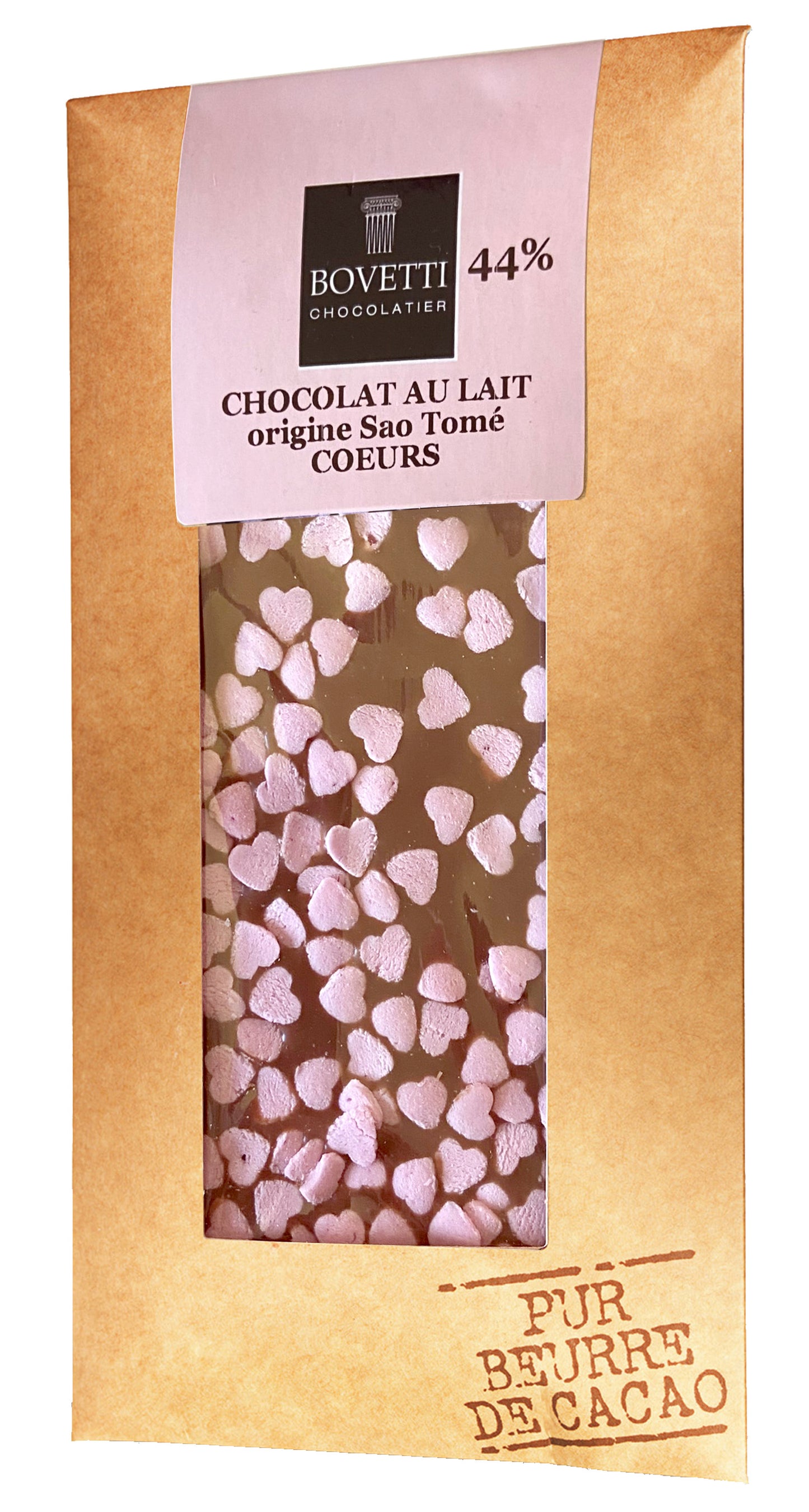 Tablette chocolat au Lait Coeurs