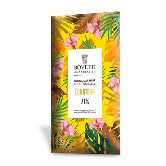 Chocolat Noir Bio origine équateur 71% de cacao