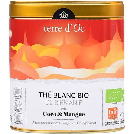 Thé blanc Bio Coco-Mangue de Birmanie 40 g