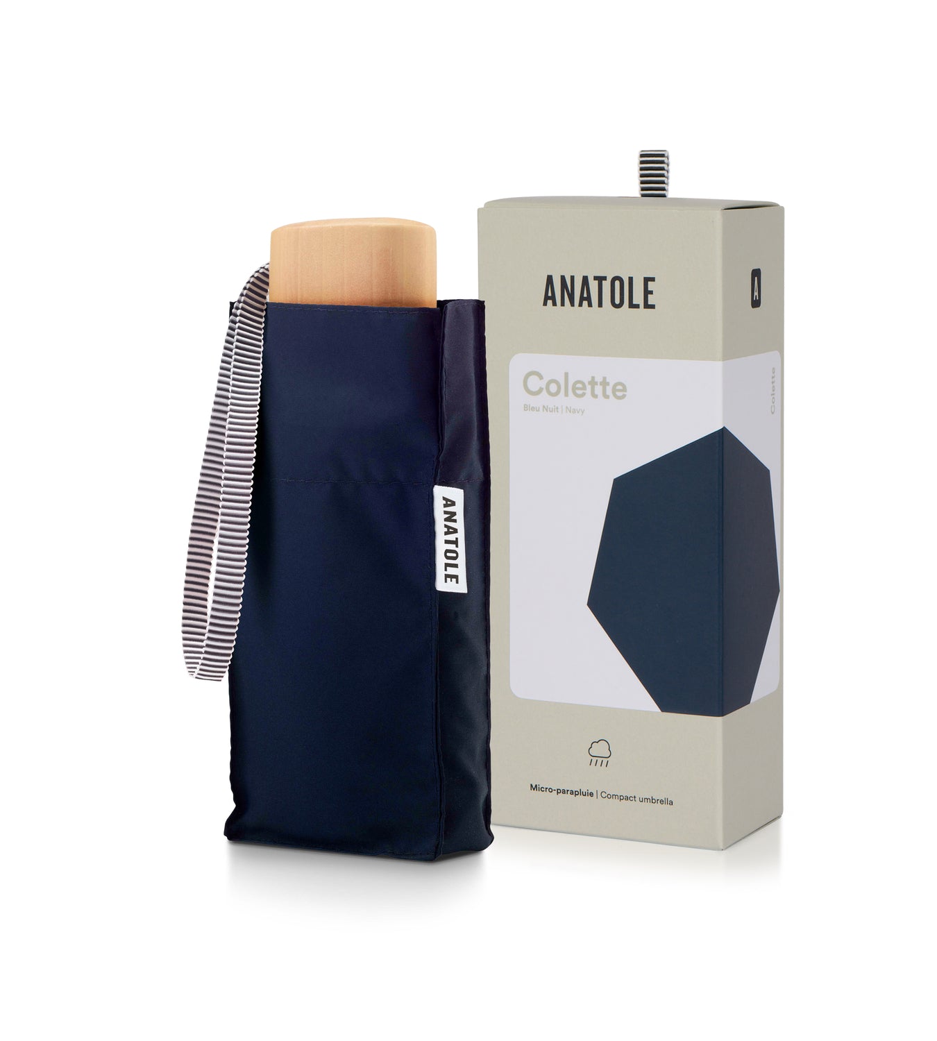 Mini parapluie micro et solide bleu marine COLETTE