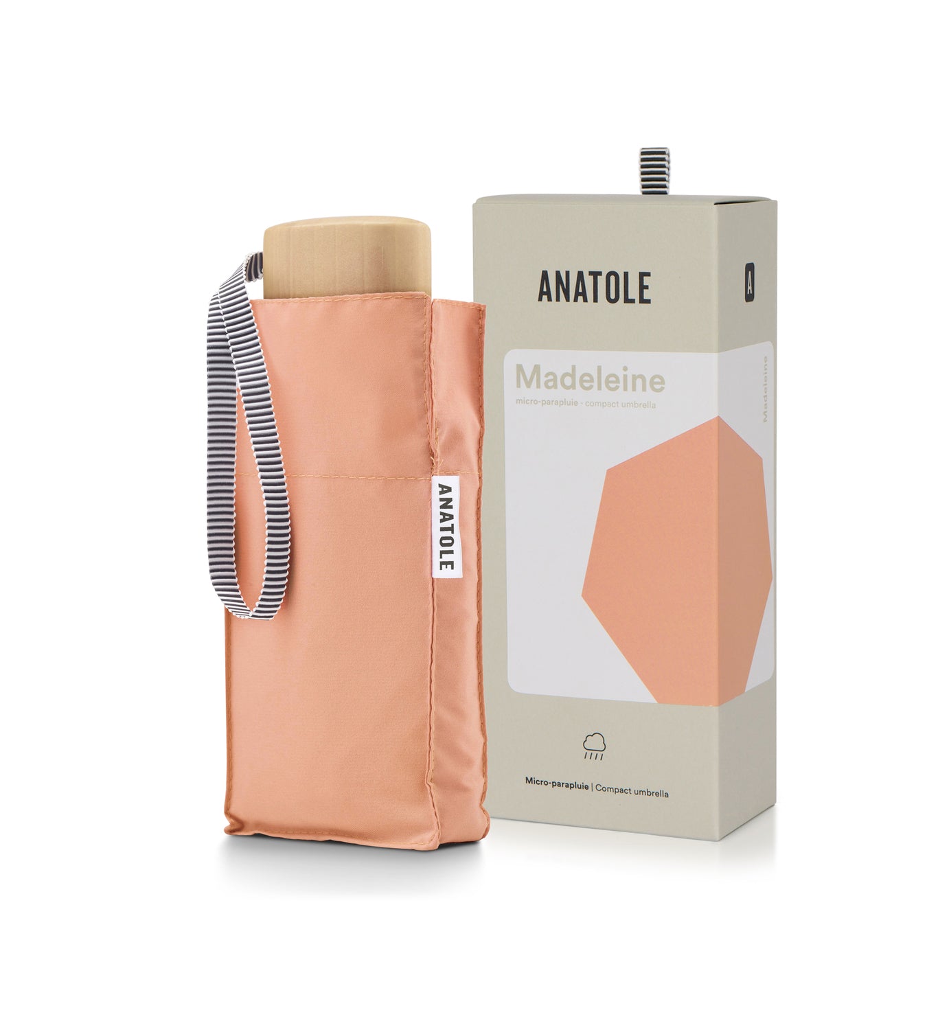 Mini parapluie micro et solide rose MADELEINE