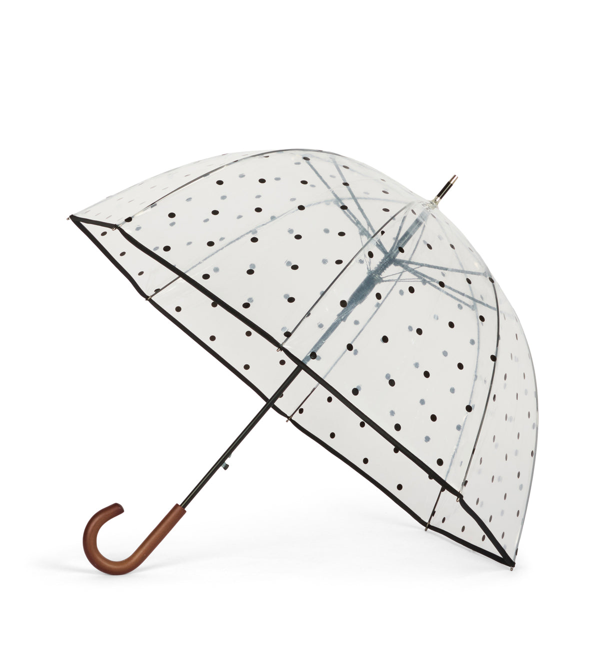 Parapluie cloche transparent adulte Pois noirs ANNY