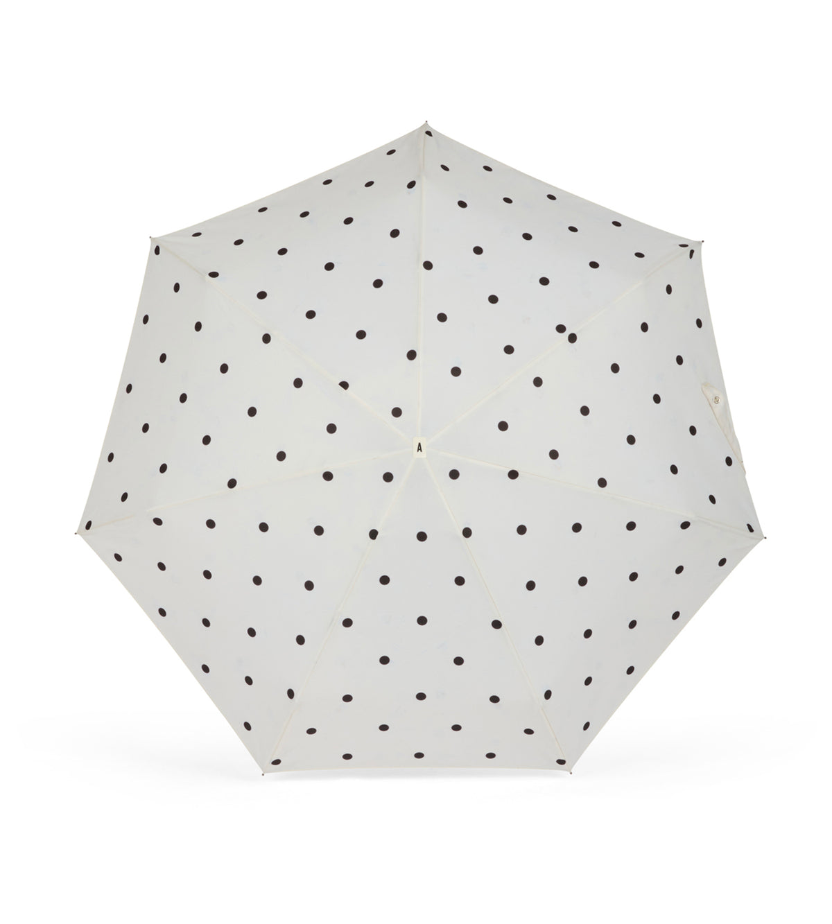 Mini parapluie micro et solide blanc pois noirs ANNY