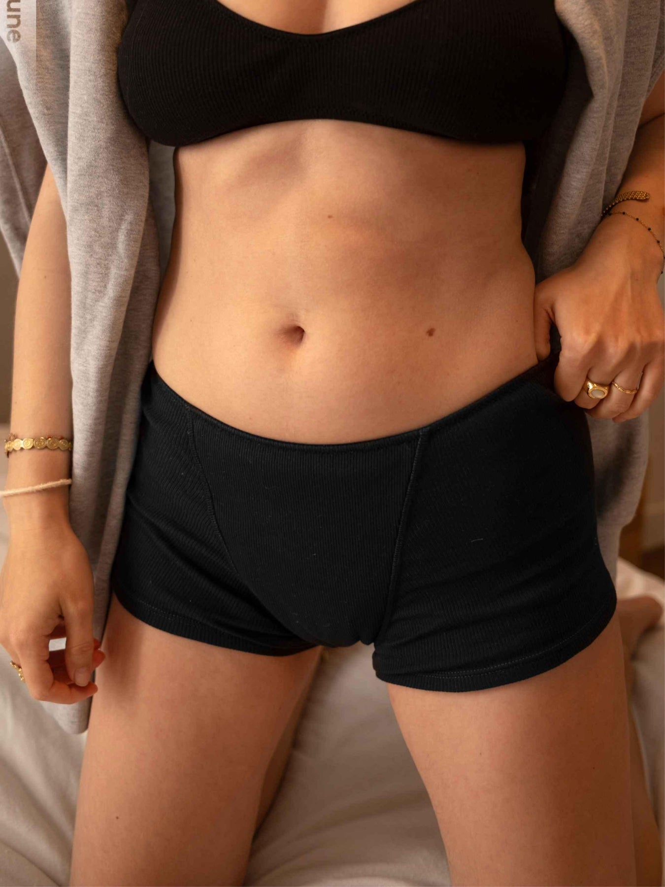 Boxer Menstruel Noir coton bio - flux très abondant