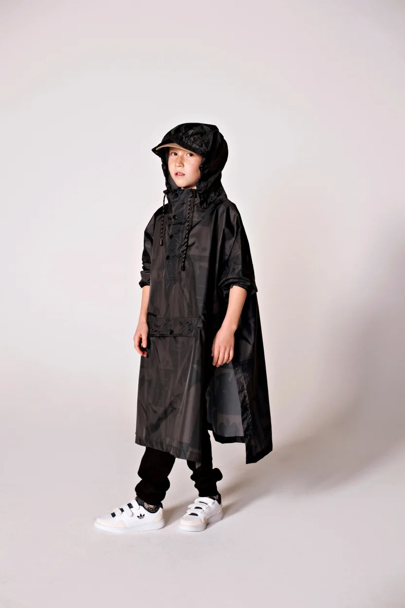 Kids Poncho de pluie back to black