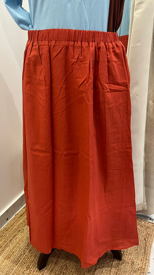 Jupe plissée Orange ( intérieur jaune)