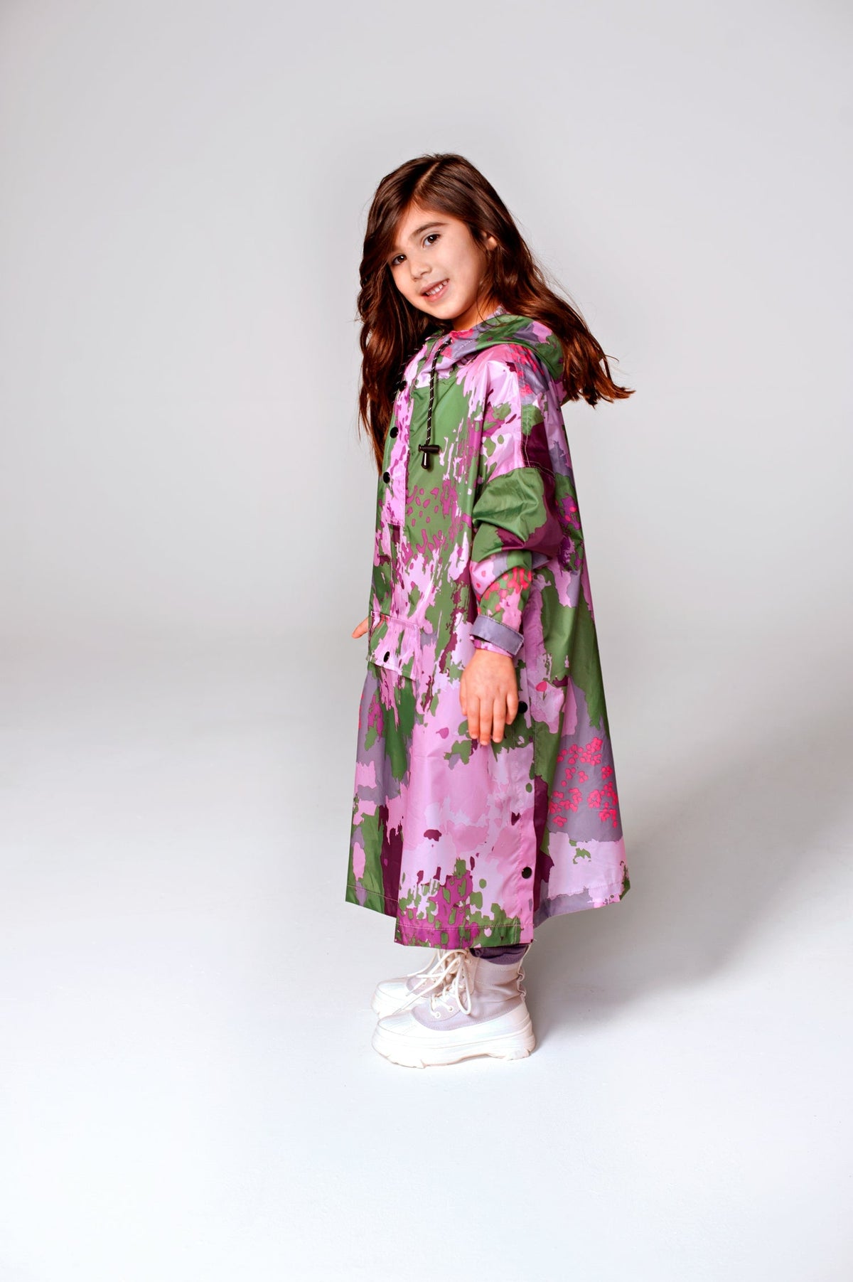 Kids Poncho de pluie Digi Spring Camo
