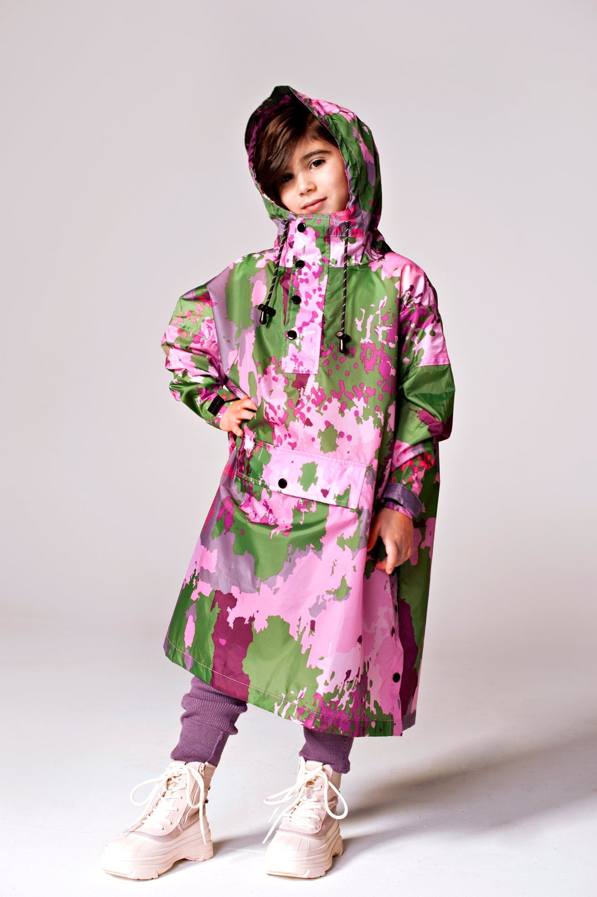 Kids Poncho de pluie Digi Spring Camo