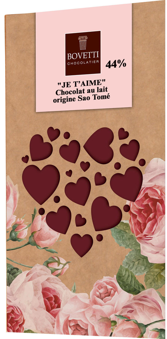Tablette Chocolat au lait « JE T’AIME »