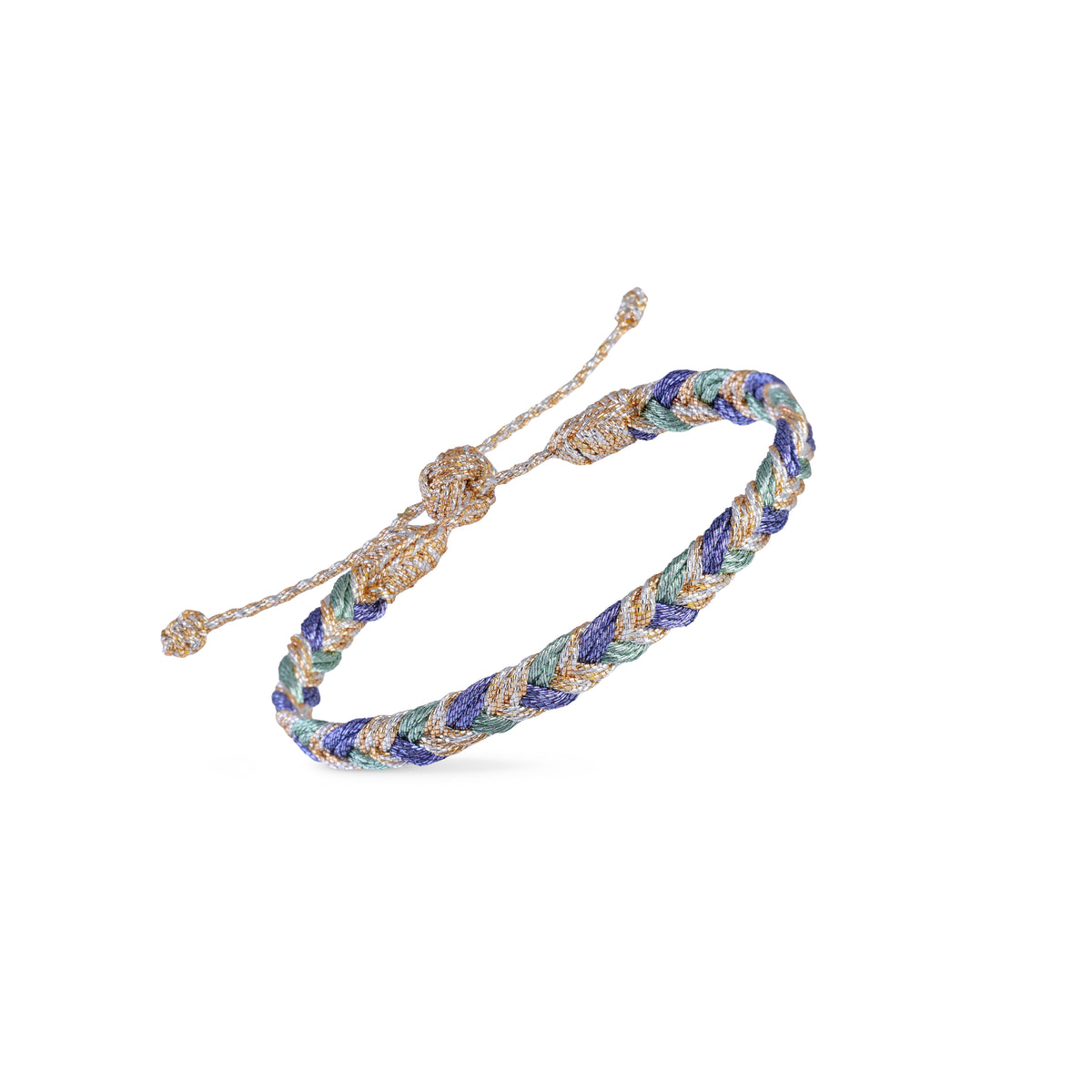 Bracelet Eya N°2 Peach Silver Lavender Sage