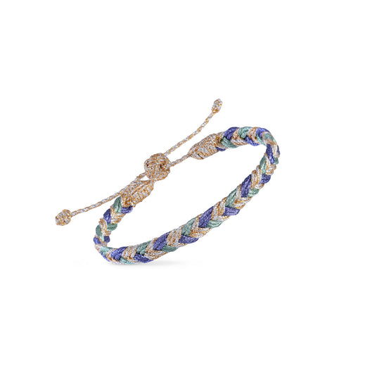 Bracelet Eya N°2 Peach Silver Lavender Sage