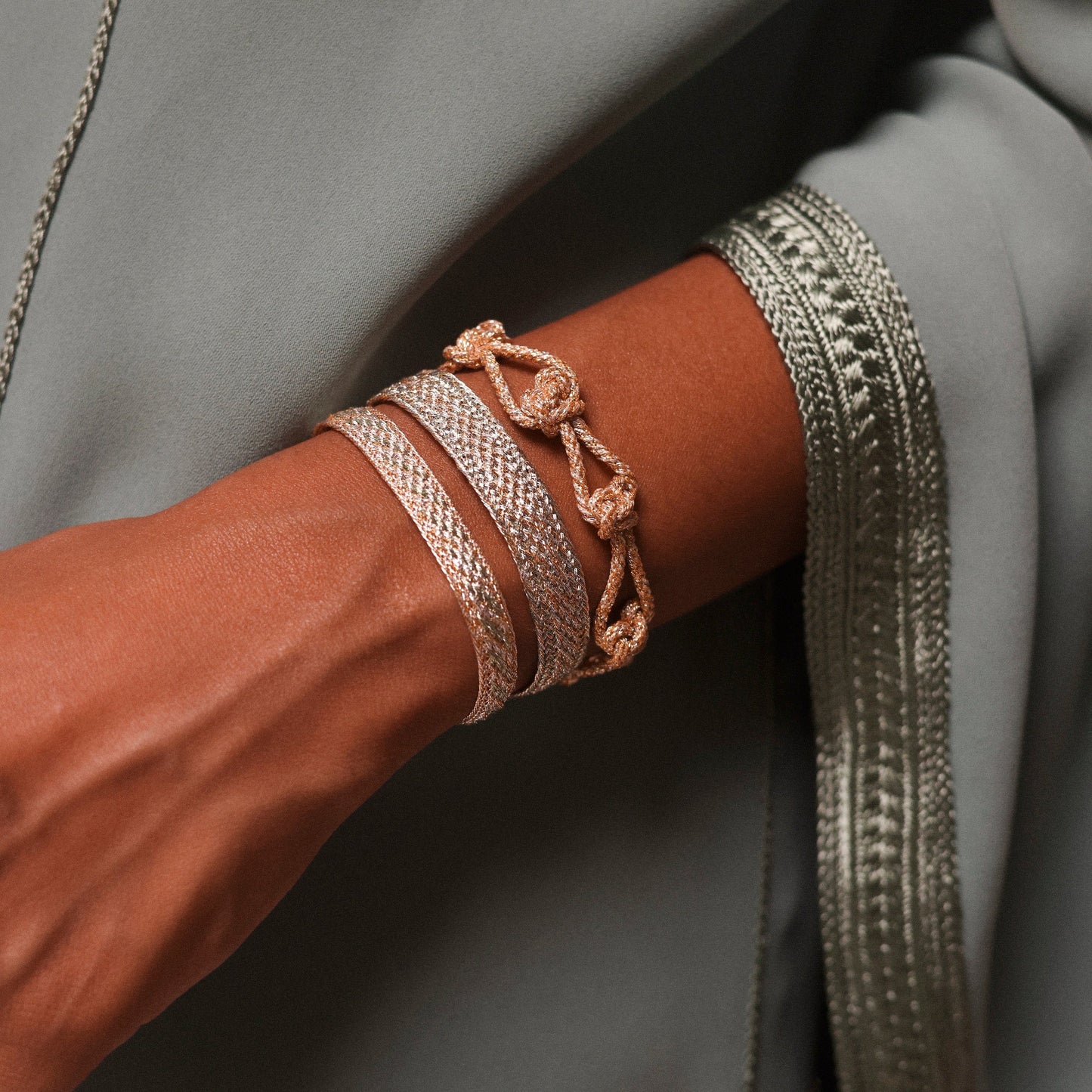 Izy Nº2 Bracelet (Gold & Silver Almond)