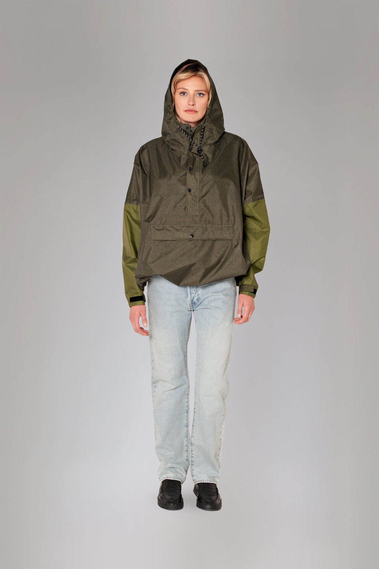 Anorak de pluie Chevron Heringbone