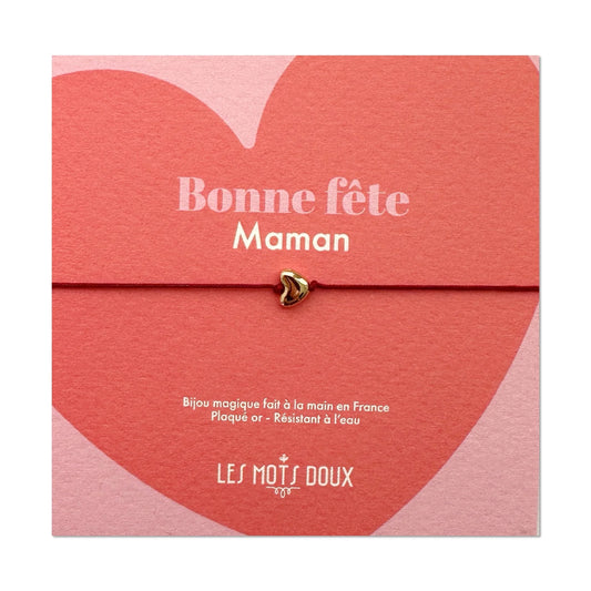 Bracelet Cœur Bonne fête maman