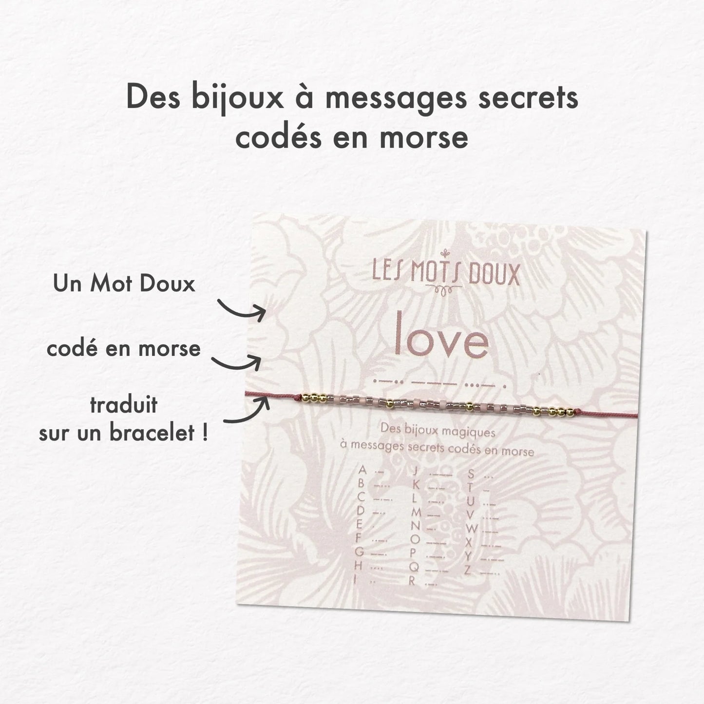 Bracelet Code Morse : Love