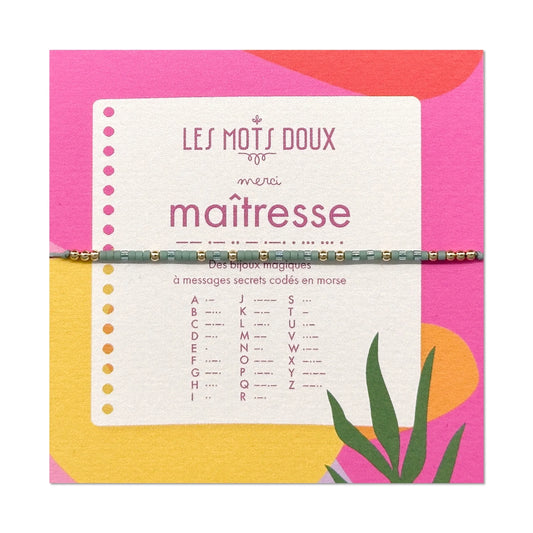 Bracelet Code Morse : Maîtresse