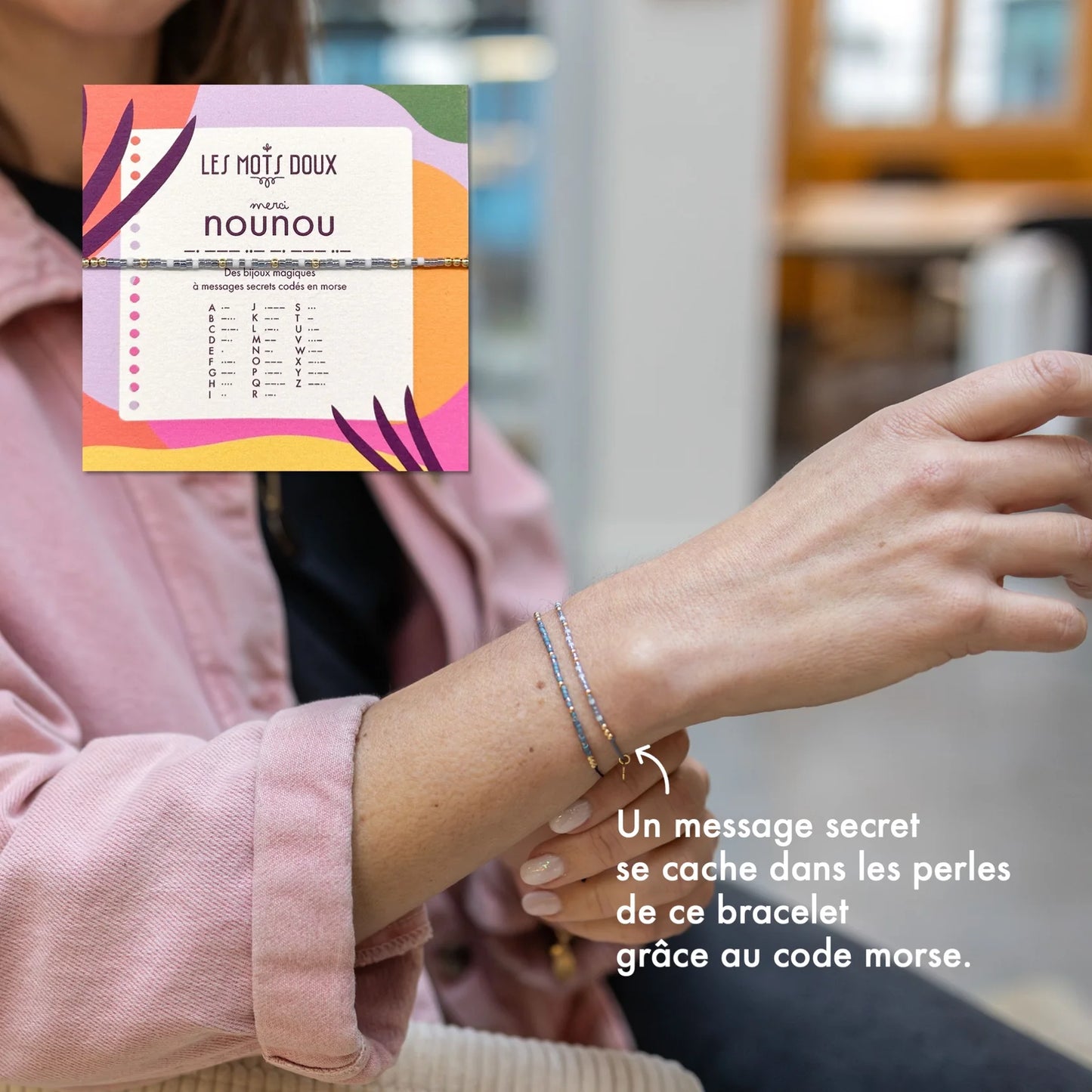 Bracelet Code Morse : Nounou