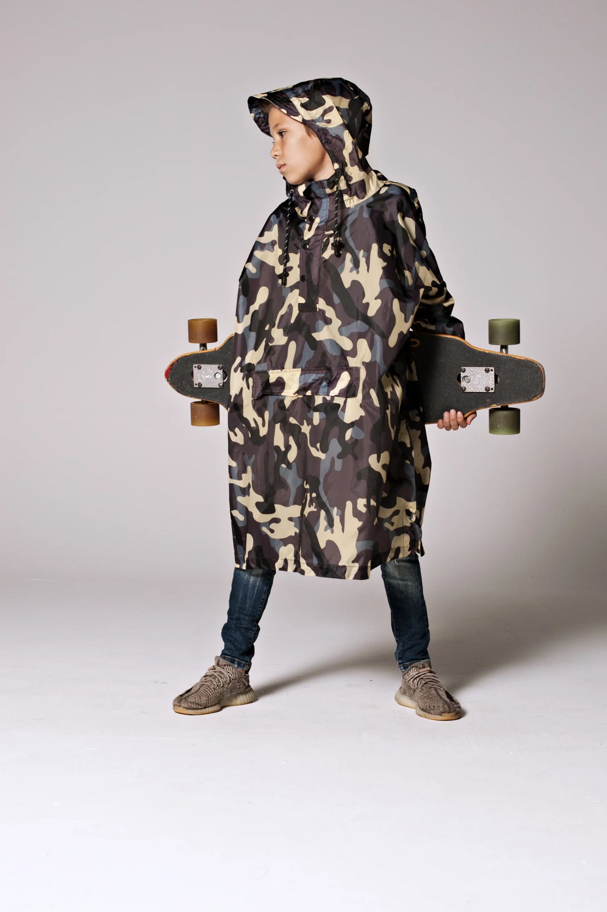 Kids Rain Poncho Jungle Camo