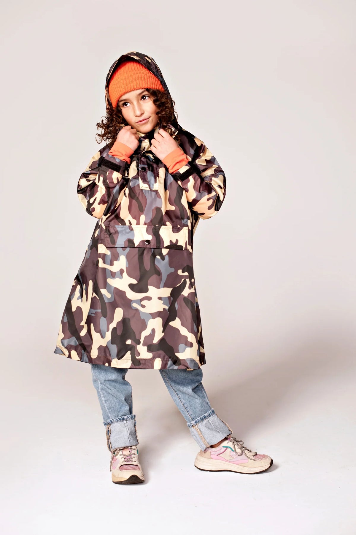 Kids Rain Poncho Jungle Camo