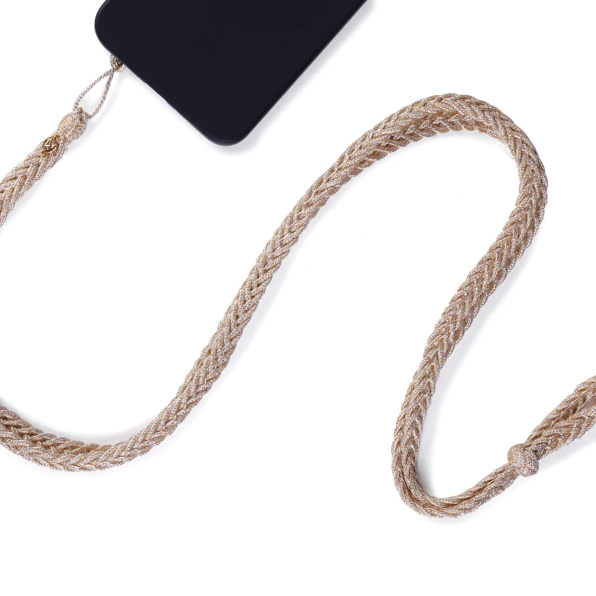 Maxi Braided Phone Strap - Silver