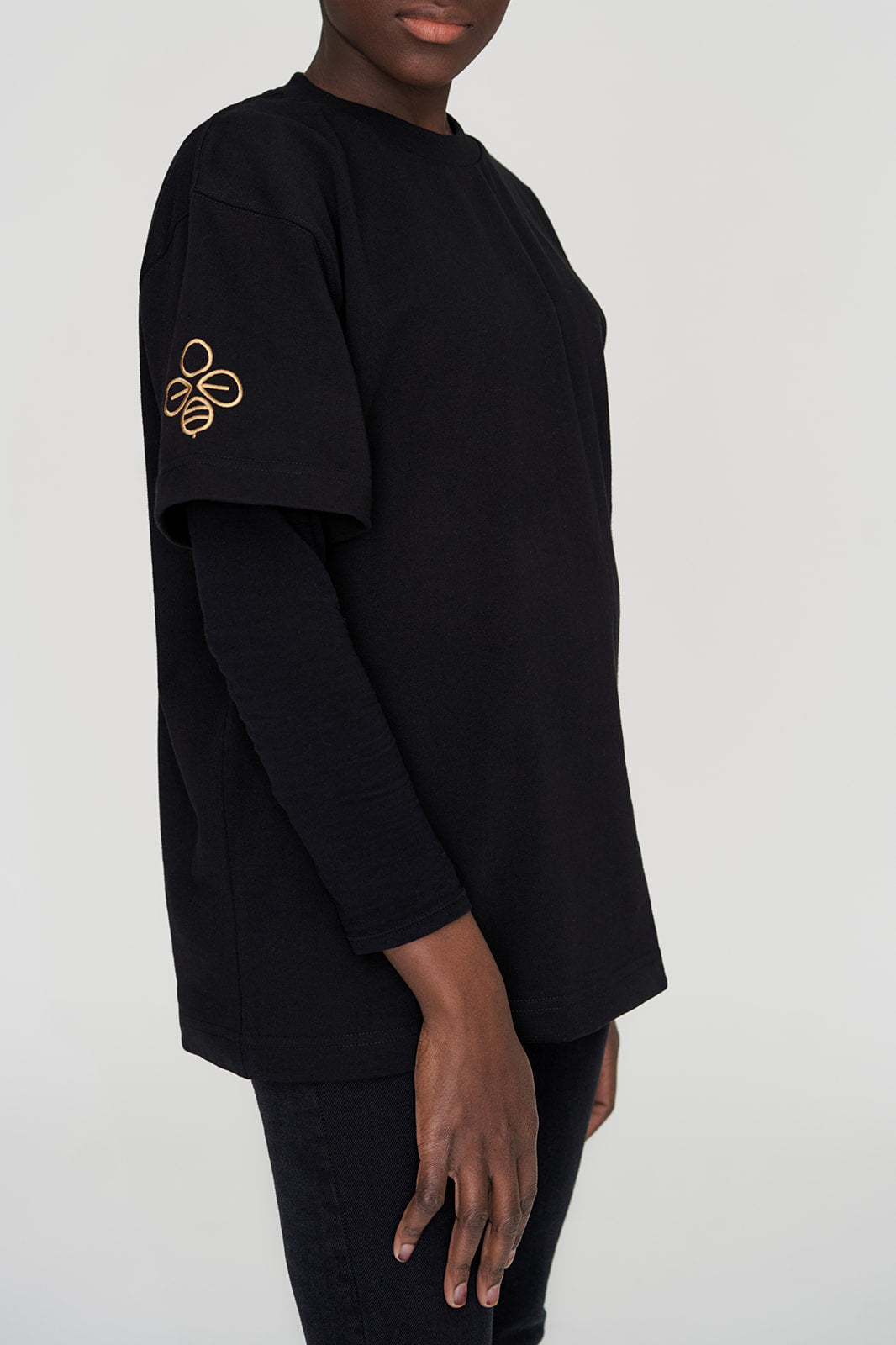 T-Shirt mixte Oversize Epais Kumi Noir