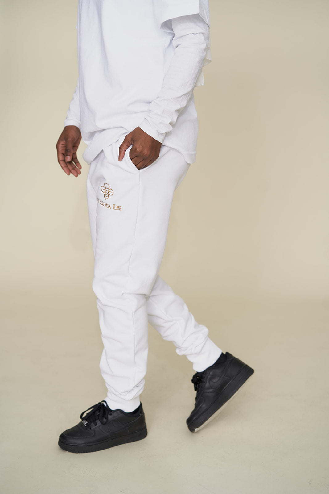 Pantalon Jogger Ample Ñaaki Blanc