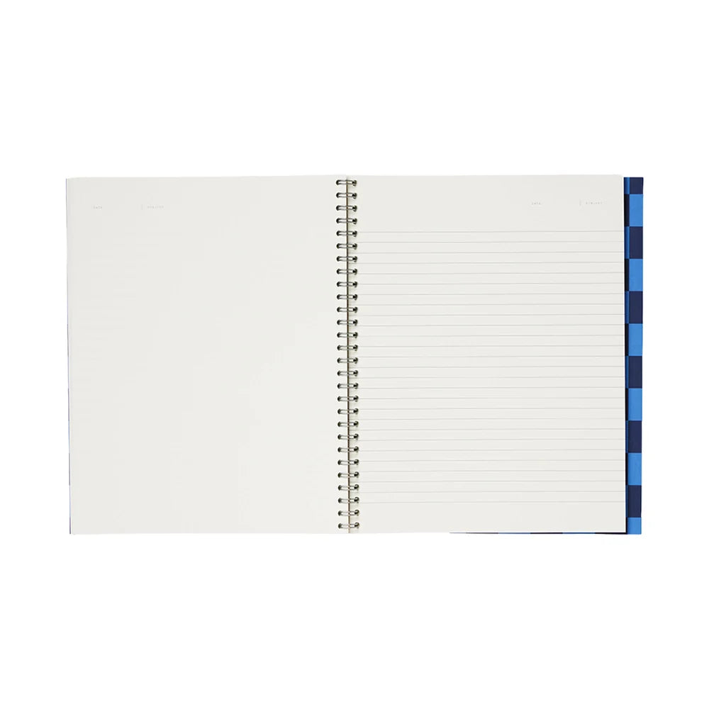 Carnet Nela grand format - CARREAUX BLEU