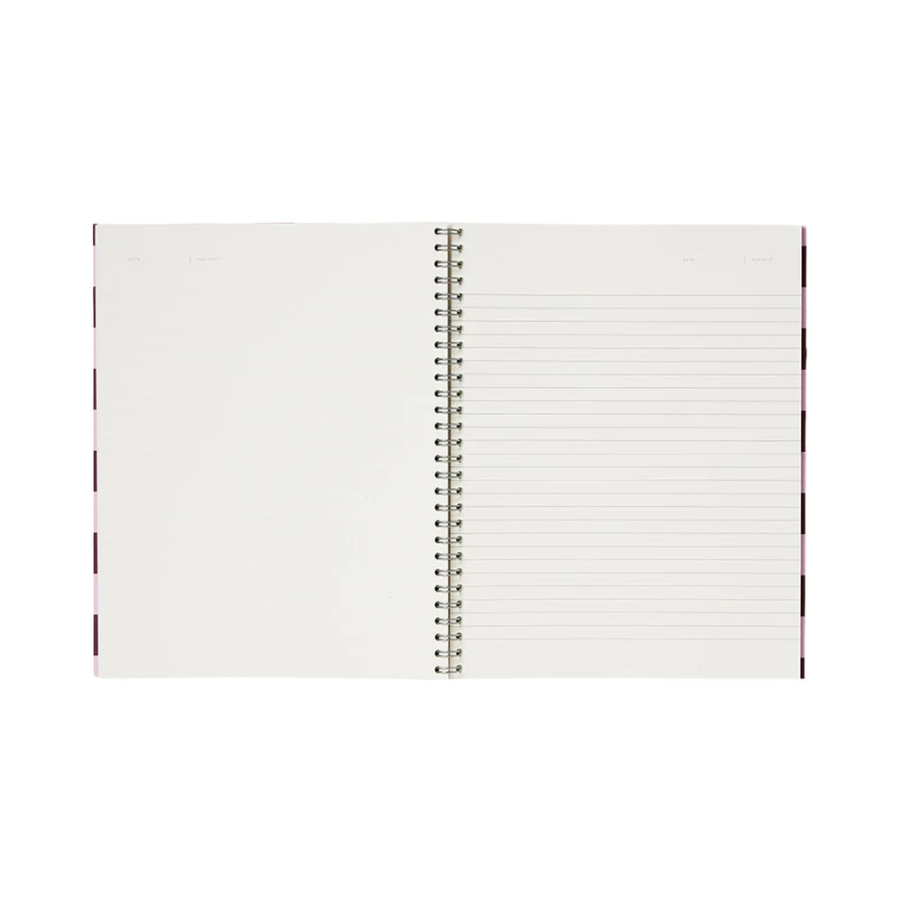 Carnet Nela grand format - CARREAUX BORDEAUX