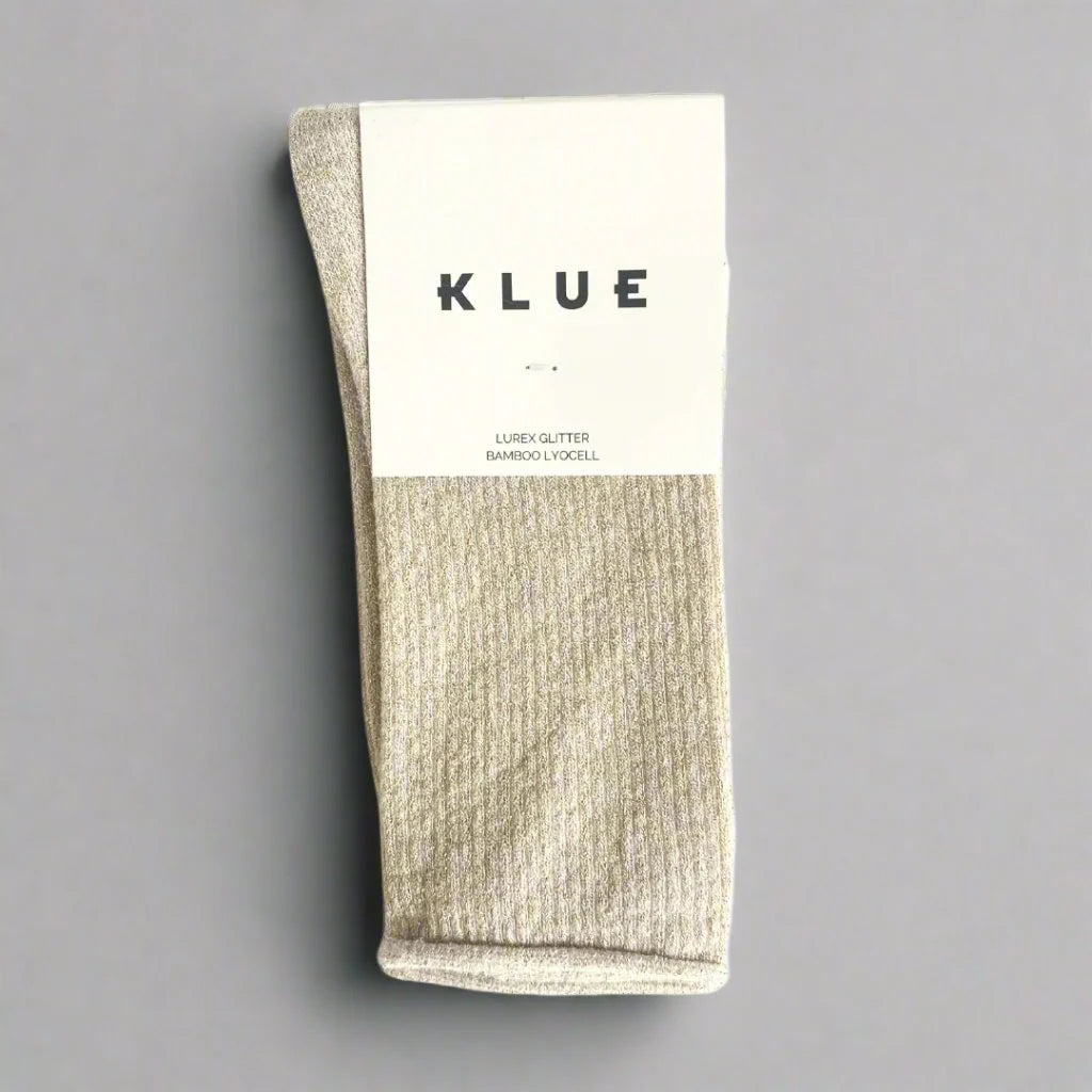 KLUE Chaussettes Lurex paillettes en Lyocell Beiges