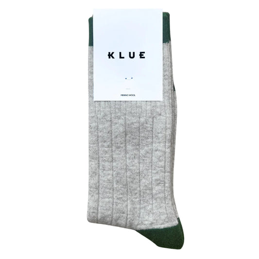 Chaussettes KLUE en Laine Mérinos Sables et vertes
