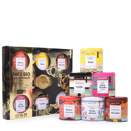 Coffret Collector 6 Thés 50g + filtre -HOSPITALITE
