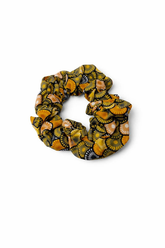Chouchou Wax Cercle Noir Jaune Orange
