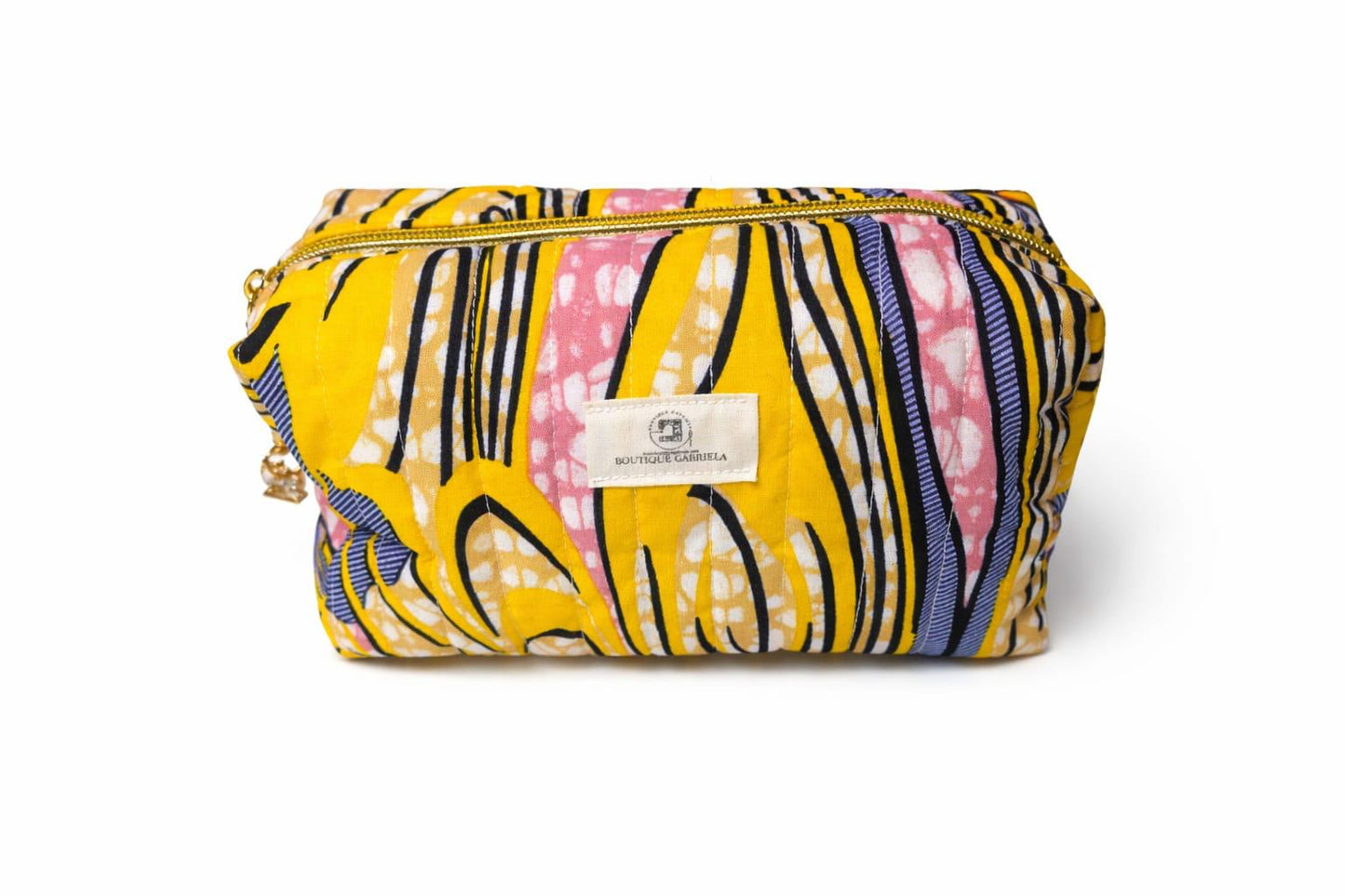 Trousse Matelassée Wax Mirage Jaune Bleu Orange