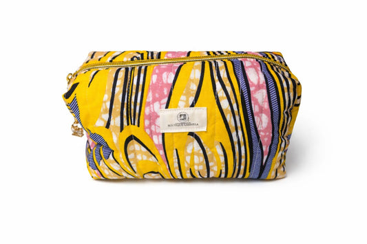 Trousse Matelassée Wax Mirage Jaune Bleu Orange