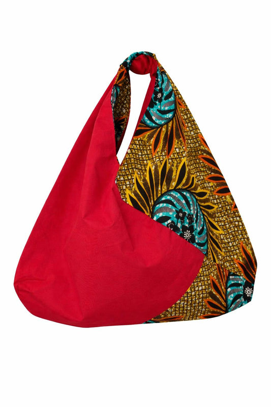 Sac Origami Wax Feuille Orange Vert Rouge