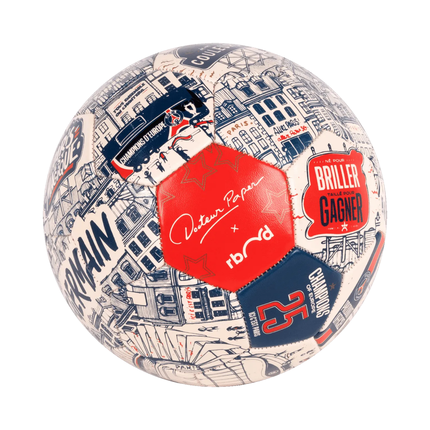 Le ballon de foot PSG x Docteur Paper